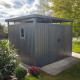 Casetta da giardino in acciaio zincato Kosto 8,64m² + kit di ancoraggio - X-Metal