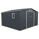 Casetta in lamiera 10,85 m² PLUS antracite + set di montaggio X-METAL