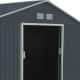 Casetta in lamiera 13m² PLUS antracite + set di montaggio X-METAL
