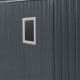 Casetta in lamiera 13m² PLUS antracite + set di montaggio X-METAL