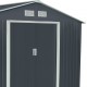 Casetta in lamiera 13m² PLUS antracite + set di montaggio X-METAL