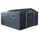Casetta in lamiera 13m² PLUS antracite + set di montaggio X-METAL