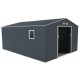 Casetta in lamiera 15,16m² PLUS antracite + set di montaggio X-METAL