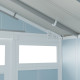 Casetta da giardino in PVC 11,2m² UTILITY bianco e grigio blu + kit di ancoraggio Grosfillex 