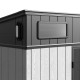 Casetta da giardino DOCKER 6m² in resina spazzolata con tetto a falda singola + pavimento - Jobu