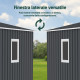Casetta da giardino in lamiera 7,06 m² PLUS antracite + set di montaggio X-METAL