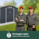 Casetta da giardino in lamiera 7,06 m² PLUS antracite + set di montaggio X-METAL