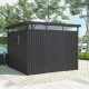 Casetta da giardino Kosto in acciaio zincato grigio scuro 8,64 m² + kit di ancoraggio - X-Métal