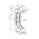 Fissaggio a parete e soffitto grigio da 35 mm per tenda da sole X-METAL