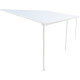 Pergola addossata regolabile - pergola in alluminio laccato bianco 400x618cm - X-METAL