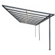 Pergola addossata regolabile - pergola in alluminio antracite 400x801cm - X-METAL