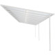 Pergola addossata regolabile - pergola in alluminio bianco 400x801cm - X-METAL