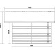 Casetta da giardino in legno composito grigio scuro da 28 mm con telaio antracite 14,75 m² PREMIUM - Woodlife Garden
