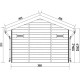 Casetta da giardino in legno composito grigio scuro da 28 mm con telaio antracite 14,75 m² PREMIUM - Woodlife Garden