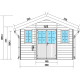 Casetta da giardino in legno composito grigio scuro da 28 mm con telaio antracite 14,75 m² PREMIUM - Woodlife Garden