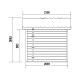 Casetta da giardino in legno composito grigio scuro da 28 mm con telaio antracite 4,77 m² PREMIUM - Woodlife Garden