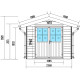 Casetta da giardino in legno composito grigio scuro da 28 mm con telaio antracite 4,77 m² PREMIUM - Woodlife Garden