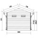 Casetta da giardino in legno composito grigio scuro da 28 mm con telaio antracite 7,78 m² PREMIUM - Woodlife Garden