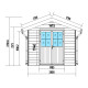 Casetta da giardino in legno composito grigio scuro da 28 mm con telaio antracite 7,78 m² PREMIUM - Woodlife Garden
