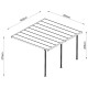 Pergola addossata regolabile - pergola in alluminio laccato bianco 400x492cm - X-METAL