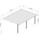 Pergola addossata regolabile - pergola in alluminio bianco 400x801cm - X-METAL