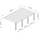 Pergola addossata regolabile - pergola in alluminio bianco 400x985cm - X-METAL