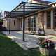 Pergola addossata regolabile - pergola in alluminio antracite 400x801cm - X-METAL