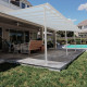 Pergola addossata regolabile - pergola in alluminio bianco 400x985cm - X-METAL