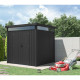 Casetta da giardino Kosto 5,29 m² in acciaio zincato grigio scuro + kit di ancoraggio - X-Metal