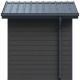 Casetta da giardino in legno composito grigio scuro da 28 mm con telaio antracite 4,77 m² PREMIUM - Woodlife Garden