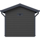 Casetta da giardino in legno composito grigio scuro da 28 mm con telaio antracite 4,77 m² PREMIUM - Woodlife Garden