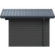 Casetta da giardino in legno composito grigio scuro da 28 mm con telaio antracite 7,78 m² PREMIUM - Woodlife Garden