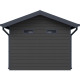 Casetta da giardino in legno composito grigio scuro da 28 mm con telaio antracite 7,78 m² PREMIUM - Woodlife Garden