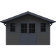 Casetta da giardino in legno composito grigio chiaro da 28 mm 10,71 m² PREMIUM - Woodlife Garden