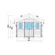 Casetta da giardino in legno composito grigio chiaro da 28 mm 10,71 m² PREMIUM - Woodlife Garden