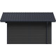 Casetta da giardino in legno composito grigio scuro da 28 mm con telaio antracite 14,75 m² PREMIUM - Woodlife Garden