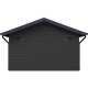 Casetta da giardino in legno composito grigio scuro da 28 mm con telaio antracite 14,75 m² PREMIUM - Woodlife Garden