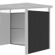 Pareti aggiuntive in acciaio zincato antracite da 0,4 mm per tettoia di 6,3 m² - X-METAL
