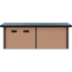 Casetta da giardino + terrazza con tetto monofalda in legno composito 28 mm effetto legno 15 m² PREMIUM - Woodlife Garden