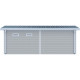 Casetta da giardino + terrazza con tetto a falda unica in legno composito grigio chiaro da 28 mm 15m² PREMIUM - Woodlife Garden