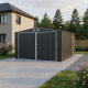 Garage metallico antracite doppia porta 19,61m² + set di montaggio X-METAL