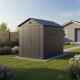 Casetta da giardino in resina antracite 5,32m² + kit di fondazione - JOBU
