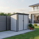 Box da giardino in resina - copri-pattumiera grigio chiaro 1,79m² JOBU