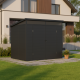 Casetta da giardino in resina 4,10m² antracite monofalda skylight + pavimento - Jobu