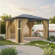 Pergola 300x395cm in alluminio antracite e policarbonato X-METAL