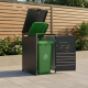 Copertura per cassonetti in acciaio zincato antracite per pattumiera da 240 l - X-METAL