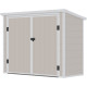 Box da giardino in resina - copri-pattumiera beige 1,79m² JOBU