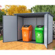 Box da giardino in resina - copri-pattumiera grigio chiaro 1,79m² JOBU