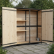 Armadio da giardino a doppia anta in legno termotrattato FSC 140x50x162cm - Arbor