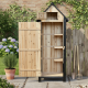 Armadio da giardino in legno termotrattato e laccato FSC 77x54x179 cm con ripiani - Arbor